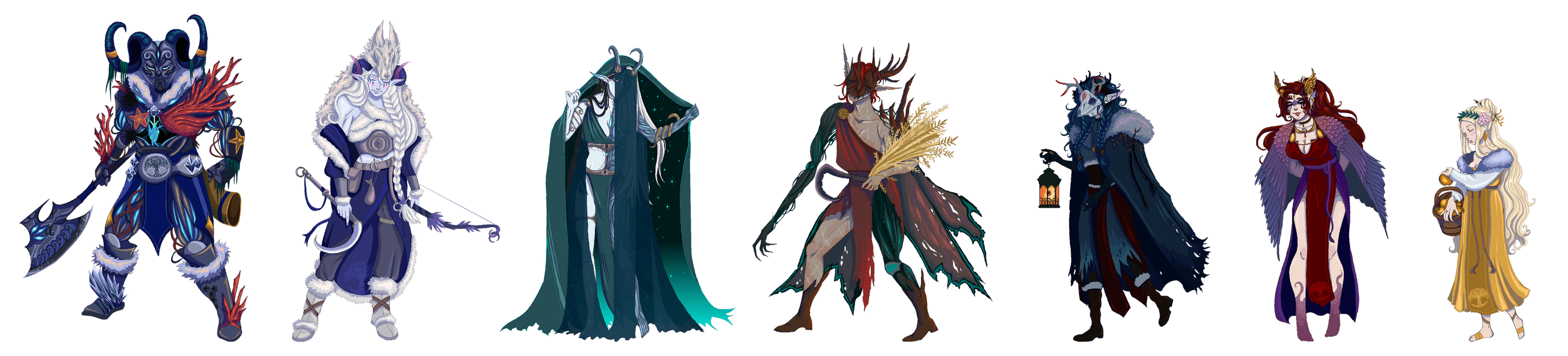 Game NPCs, Norse mythology gods.